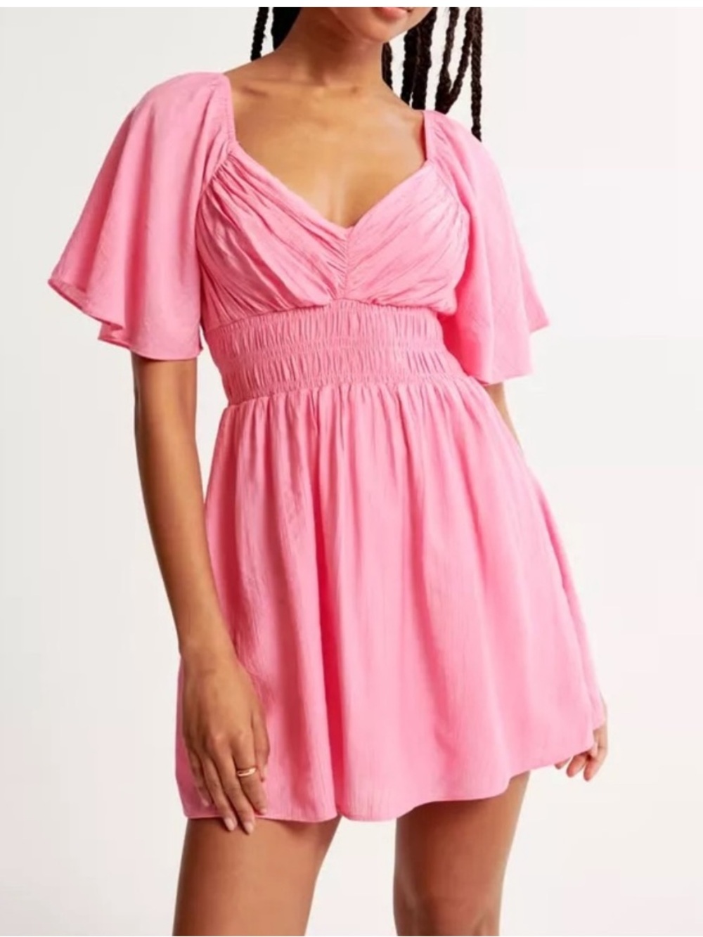 A&F Mini Dress Angel Sleeve Pink S